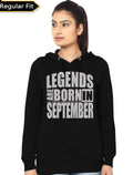 Legends Are Born In September Girlâ€™s Hoodie T-Shirts, Sweatshirt | PureTeeCo.com