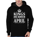 Kings Are Born In April Black Hoodie T-Shirts, Sweatshirt | PureTeeCo.com