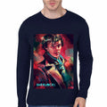 Sherlock Navy Blue Full Sleeve Tee Hoodie, Sweatshirt | PureTeeCo.com