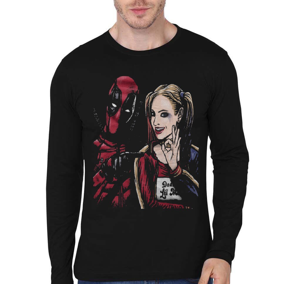 Harley Deadpool Black Long Sleeve T-Shirt Hoodie, Sweatshirt | PureTeeCo.com
