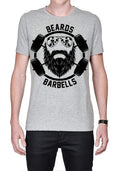 Beards Barbells Grey T-Shirt Hoodie, Sweatshirt | PureTeeCo.com
