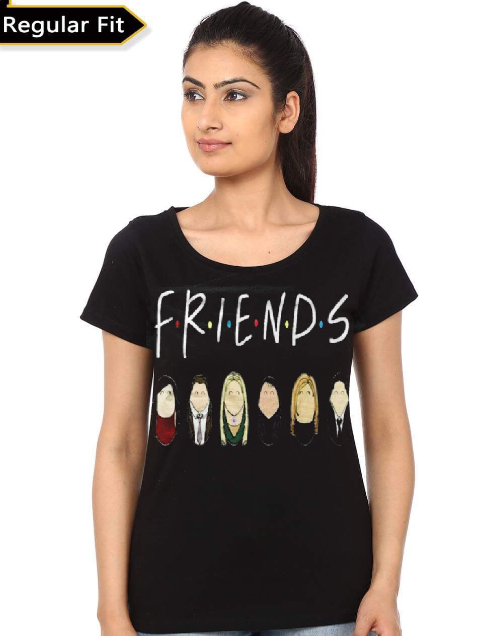 Friends Girls Black T-Shirt Style004 Hoodie, Sweatshirt | PureTeeCo.com