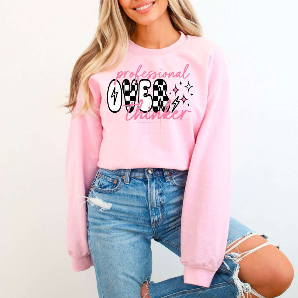 PROFESSIONAL OVERTHINKER SWEATSHIRT T-Shirts, Hoodie | PureTeeCo.com (Image 1)