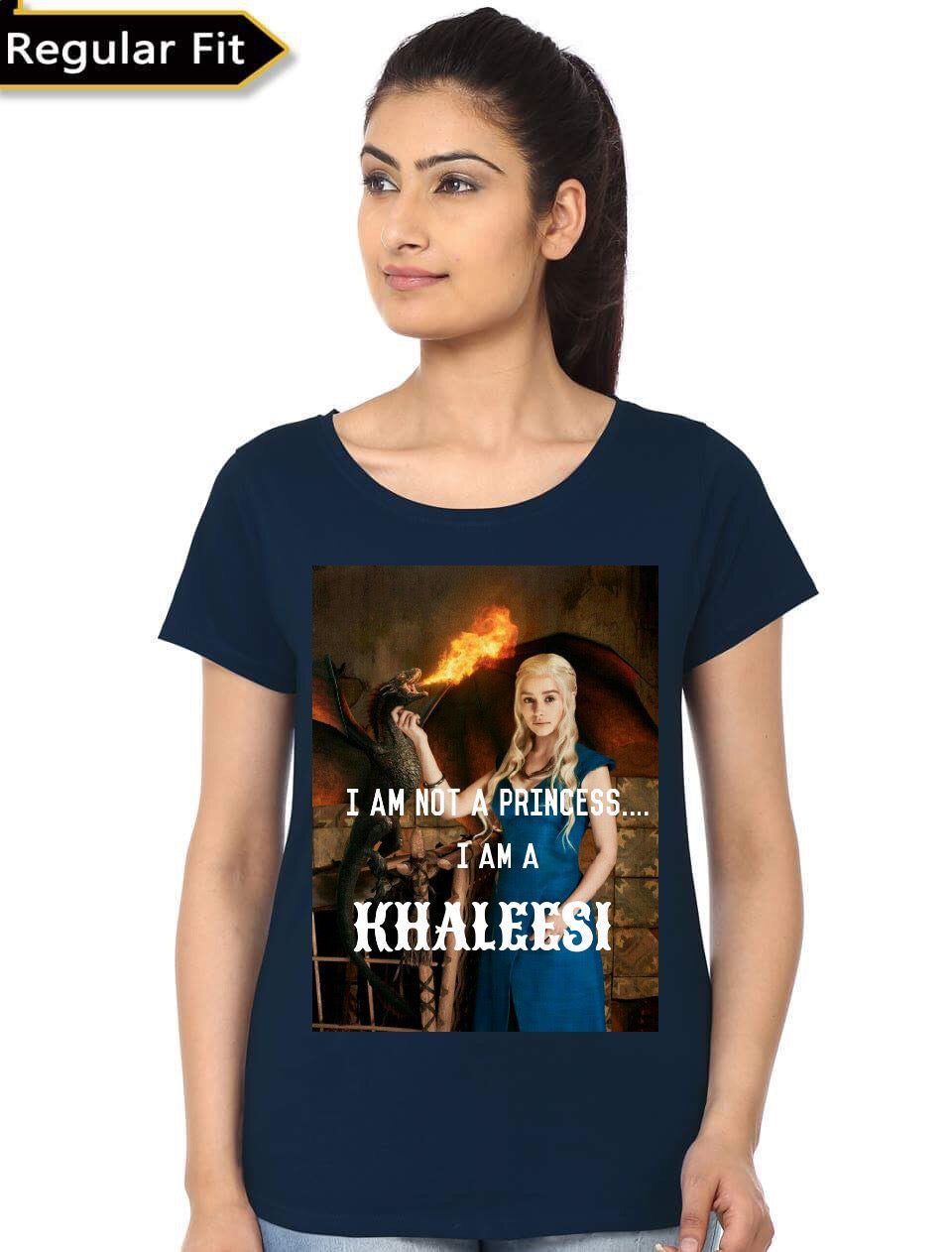 Khaleesi Navy Blue Top T-Shirts, Hoodie, Sweatshirt | PureTeeCo.com