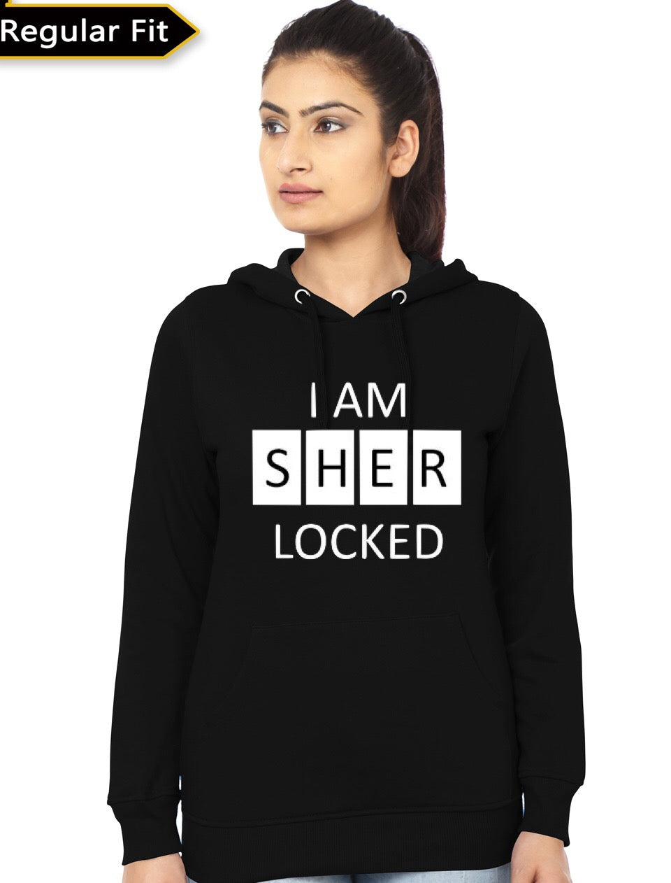 I Am Sherlocked Girlâ€™s Black Hoodie T-Shirts, Sweatshirt | PureTeeCo.com