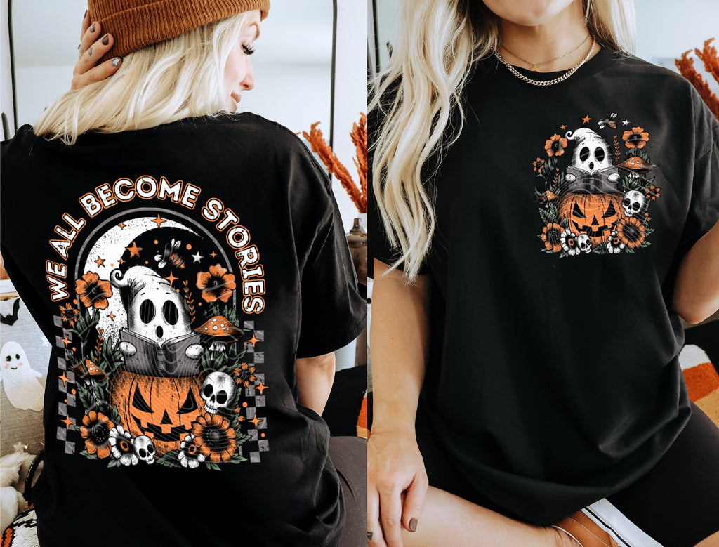 BECOME STORIES- POCKET PRINT DOUBLE SIDED TEE Hoodie, Sweatshirt | PureTeeCo.com (Image 1)
