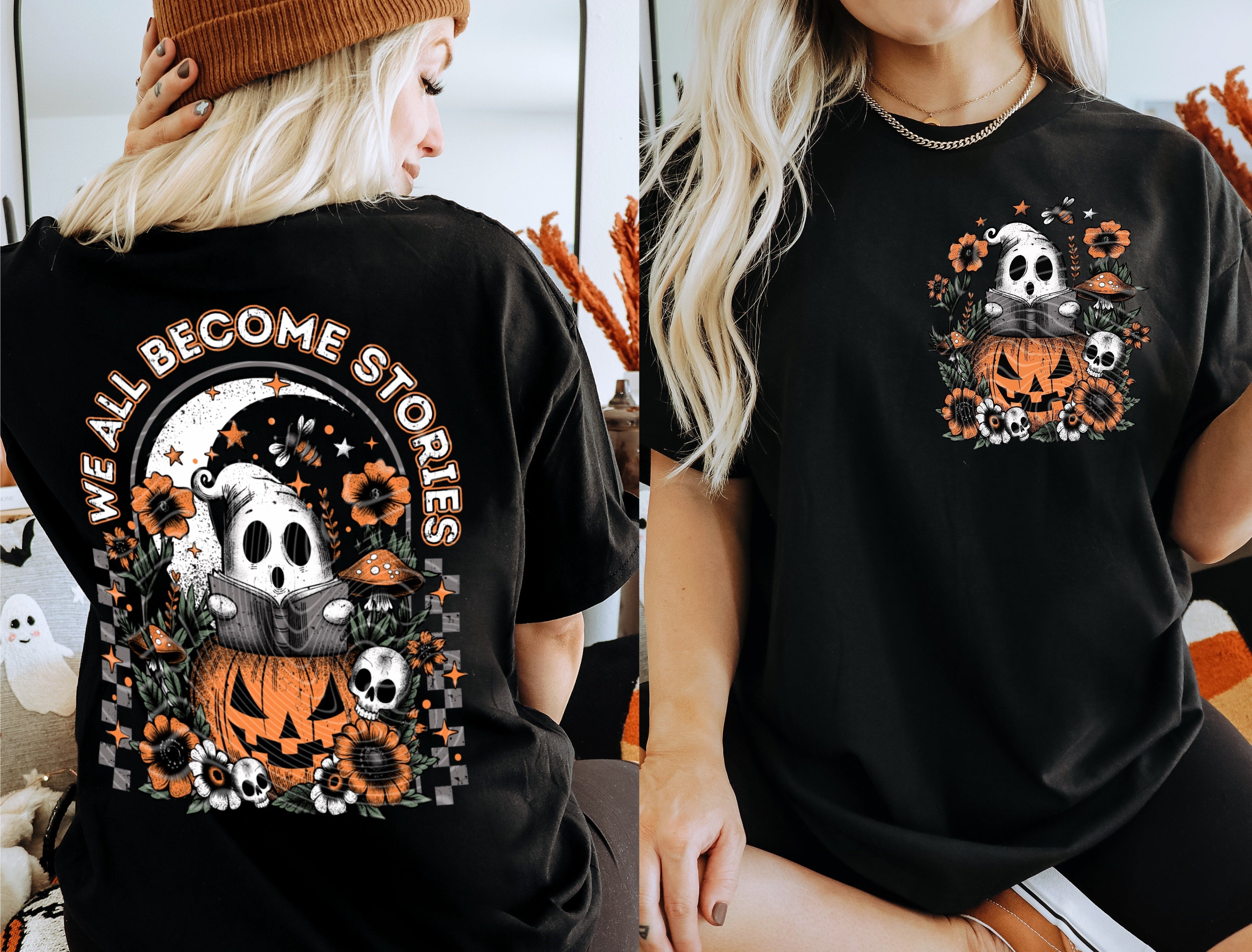 BECOME STORIES- POCKET PRINT DOUBLE SIDED TEE Hoodie, Sweatshirt | PureTeeCo.com (Image 1)