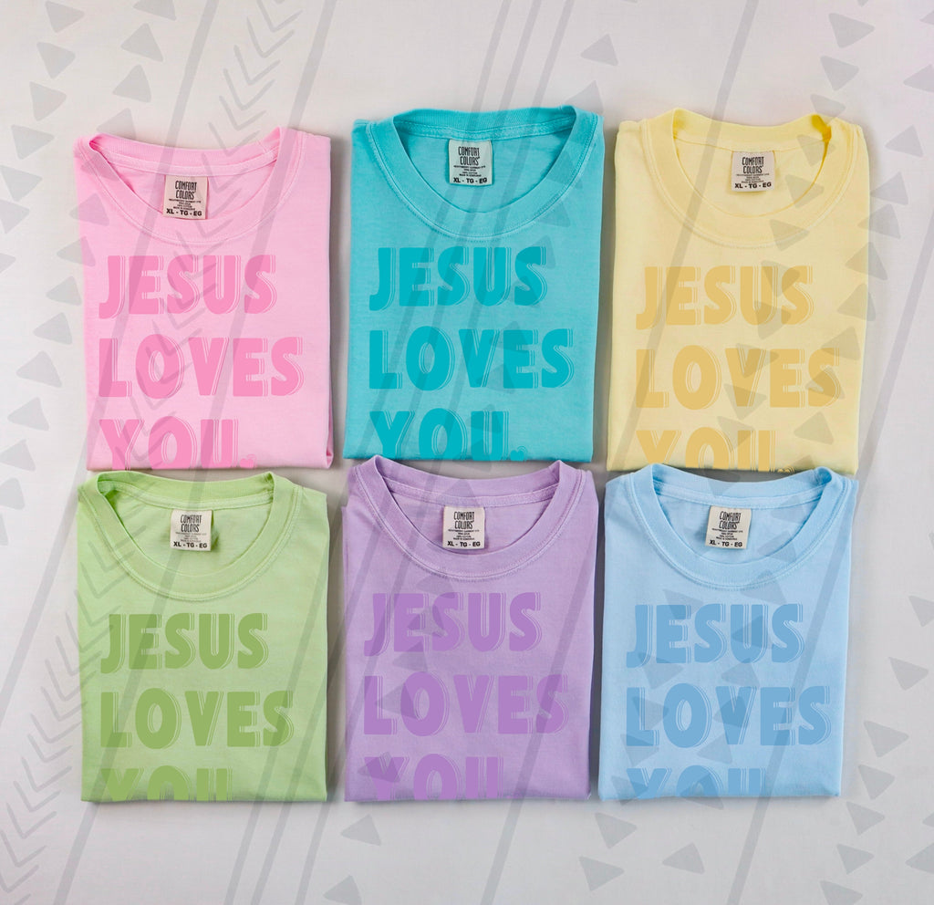 JESUS LOVES YOU TEE Hoodie, Sweatshirt | PureTeeCo.com (Image 1)