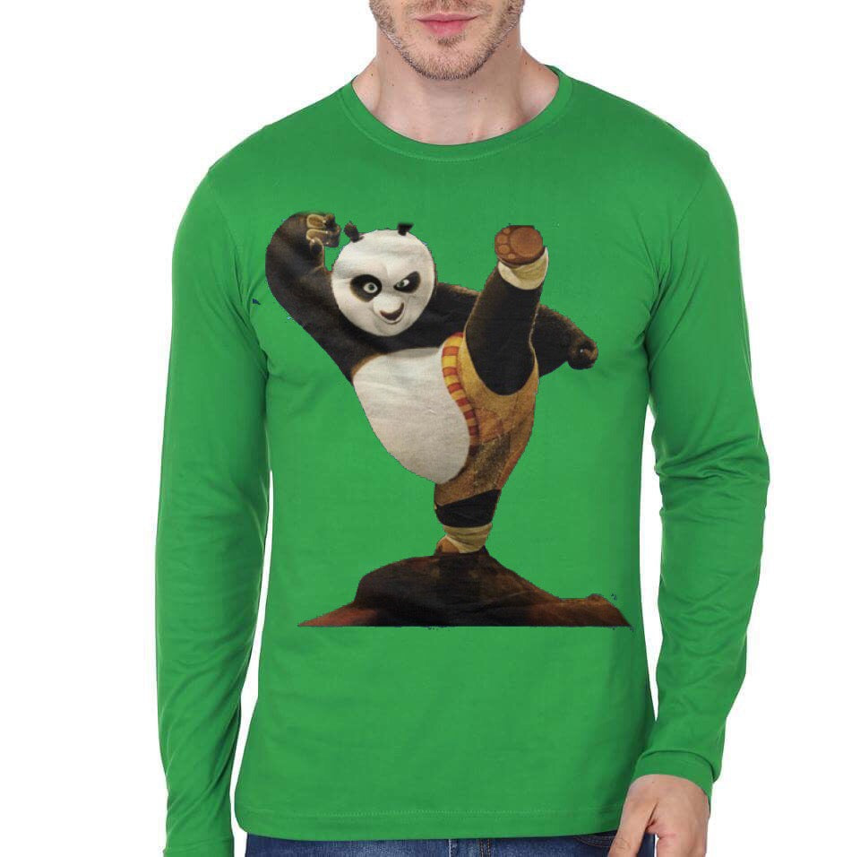 Kung Fu Panda Green Full Sleeve T-Shirt Hoodie, Sweatshirt | PureTeeCo.com