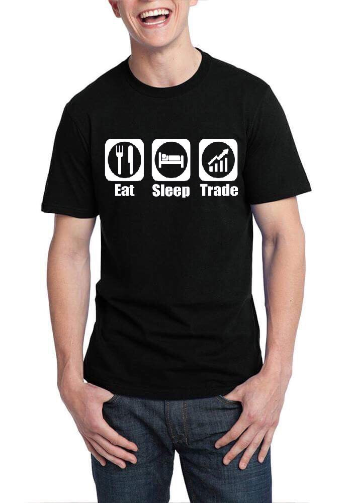 Eat Sleep Trade Black T-Shirt Hoodie, Sweatshirt | PureTeeCo.com
