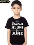 Princess Are Born In July Kids Black T-Shirt Hoodie, Sweatshirt | PureTeeCo.com