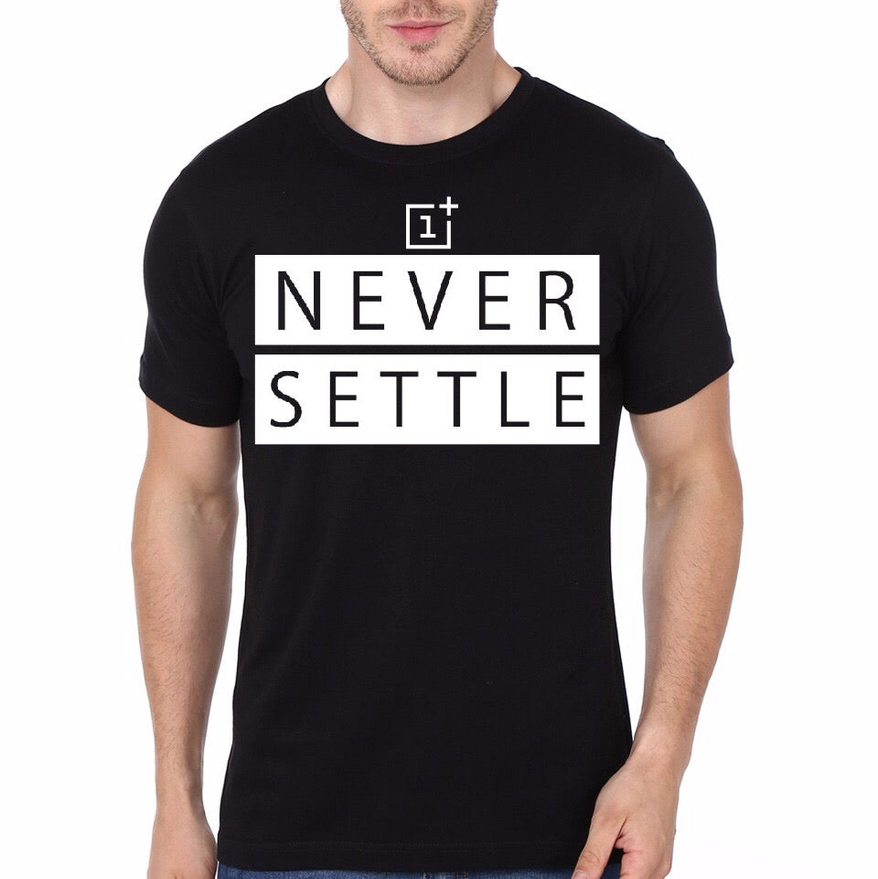 Never Settle Black Tee Hoodie, Sweatshirt | PureTeeCo.com