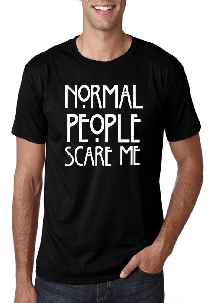 Normal People Scare Me Black T-Shirt Hoodie, Sweatshirt | PureTeeCo.com