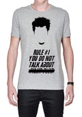 Rule Number 1 We Do Not Talk About Fight Club Grey T-Shirt Hoodie, Sweatshirt | PureTeeCo.com
