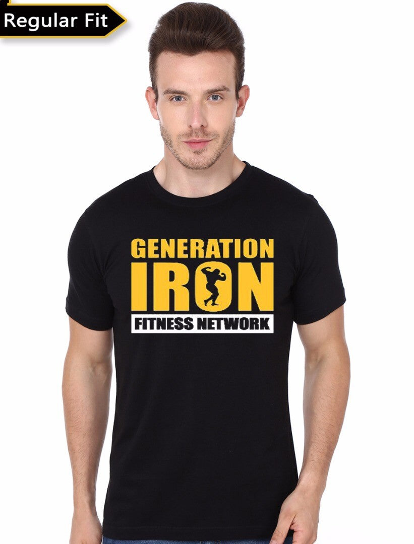 Generation Iron Fitness Network Black T-Shirt Hoodie, Sweatshirt | PureTeeCo.com