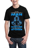 Never Underestimate A Man Who Has The Saiyan Blood And Was Born In September Black T-Shirt Hoodie, Sweatshirt | PureTeeCo.com