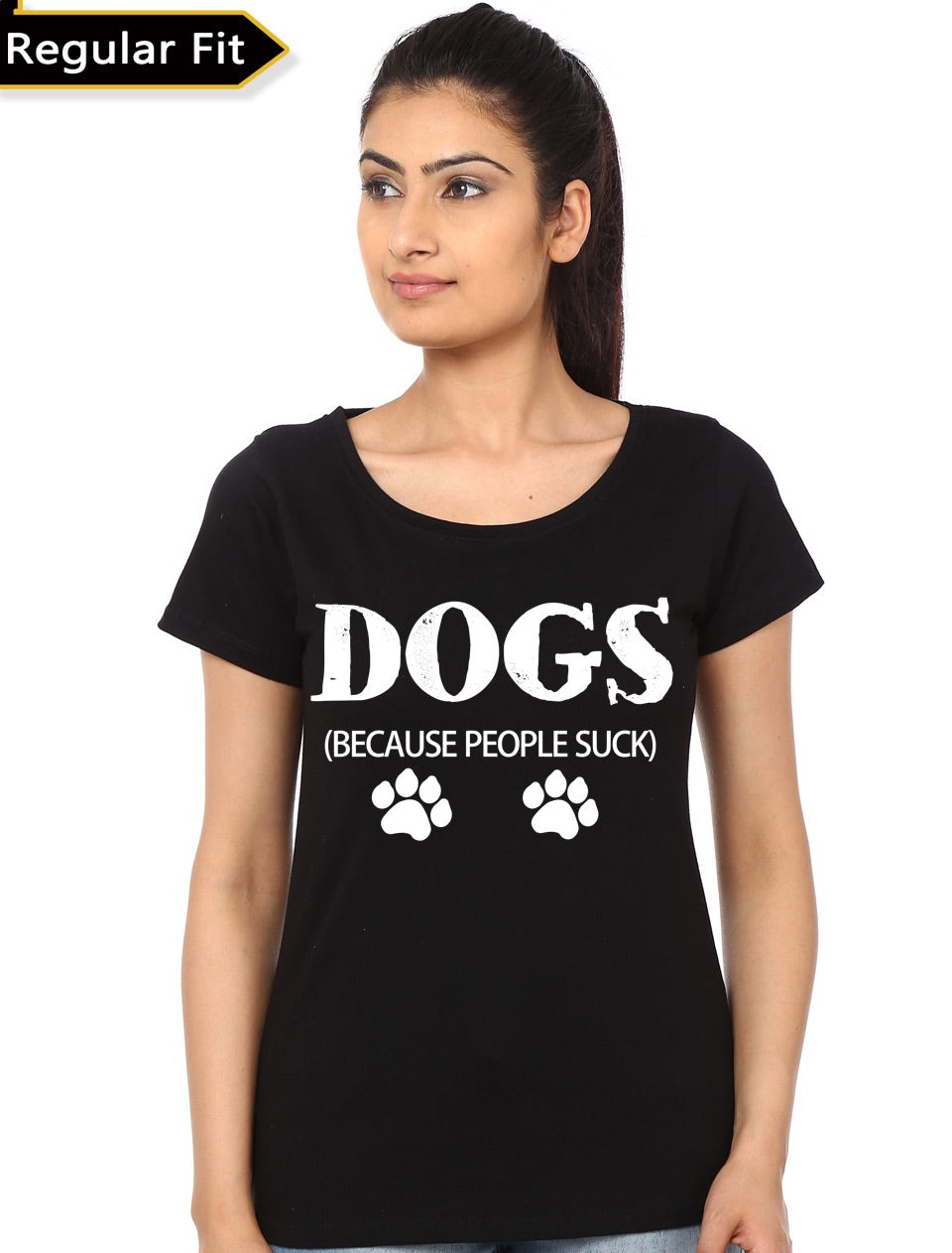 Dogs Becuase People Suck Black Girlâ€™s T-Shirt Hoodie, Sweatshirt | PureTeeCo.com