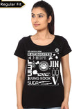 Rap Monster Girlâ€™s Black T-Shirt Hoodie, Sweatshirt | PureTeeCo.com