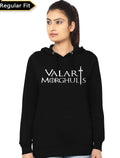 Valar Morghulis Womenâ€™s Black Hoodie T-Shirts, Sweatshirt | PureTeeCo.com