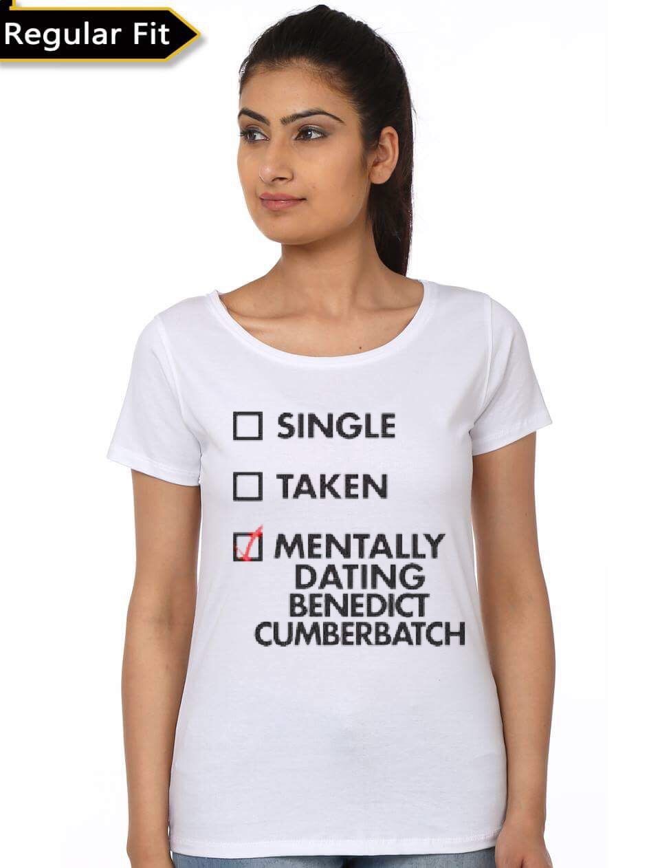 Mentally Dating Benedict Cumberbatch White T-Shirt Hoodie, Sweatshirt | PureTeeCo.com