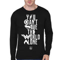 You Canâ€™t Save The World Alone Justice League Black Full Sleeve T-Shirt Hoodie, Sweatshirt | PureTeeCo.com