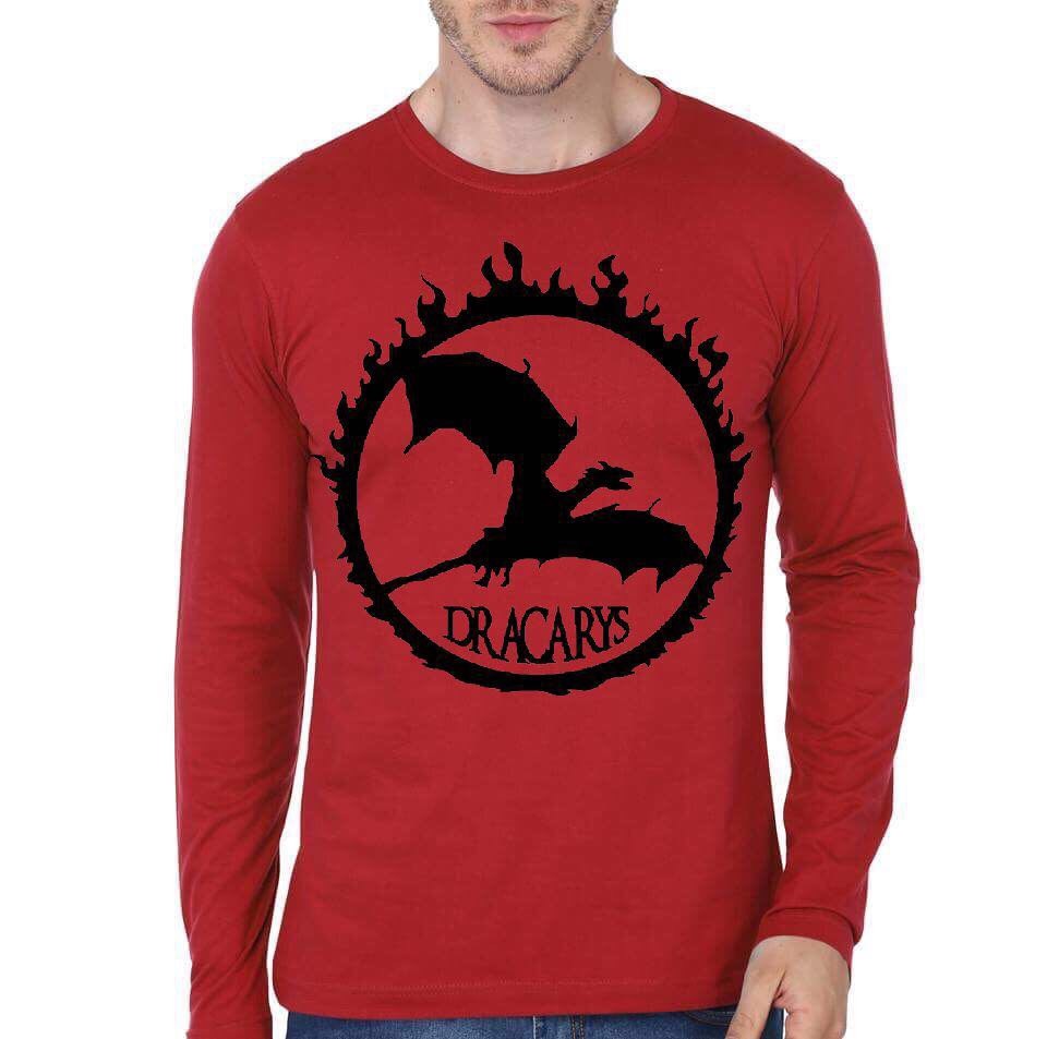 Dracarys Red Full Sleeve T-Shirt Hoodie, Sweatshirt | PureTeeCo.com