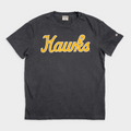 Iowa Hawkeyes "Hawks" Script Vintage Heavyweight Tee Hoodie, Sweatshirt | PureTeeCo.com (Image 1)