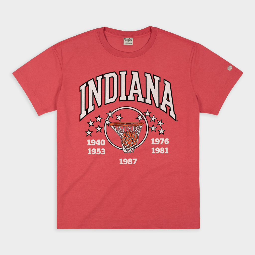 IU Basketball Champions Vintage Heavyweight Tee Style001 Hoodie, Sweatshirt | PureTeeCo.com (Image 1)