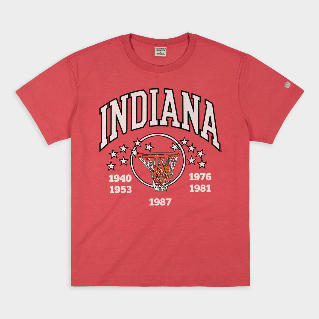 IU Basketball Champions Vintage Heavyweight Tee Style001 Hoodie, Sweatshirt | PureTeeCo.com (Image 1)
