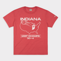 IU 1987 Basketball Champs Crimson Vintage Heavyweight Tee Hoodie, Sweatshirt | PureTeeCo.com (Image 1)