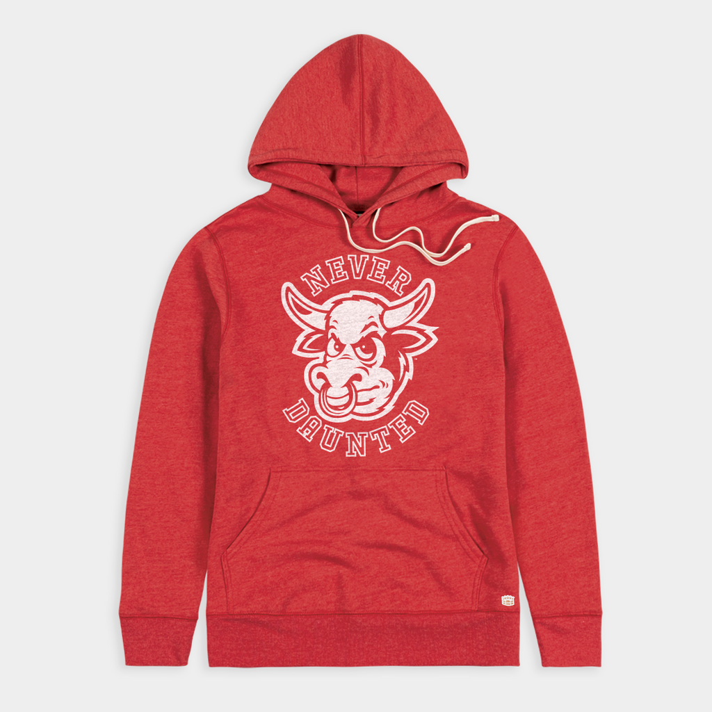 Vintage IU Bison "Never Daunted" Hoodie Style001 T-Shirts, Sweatshirt | PureTeeCo.com (Image 1)
