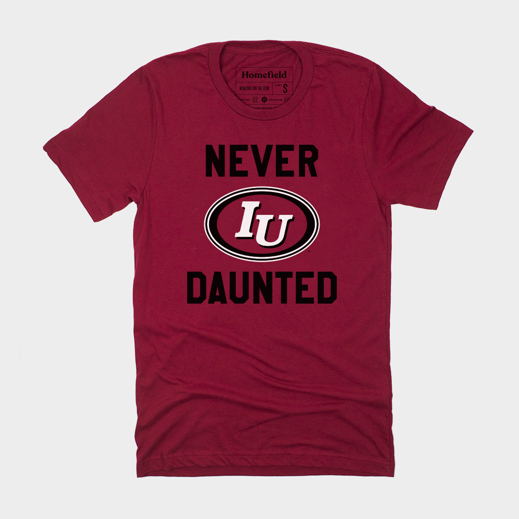 Never Daunted Vintage IU Oval Logo T-Shirt Hoodie, Sweatshirt | PureTeeCo.com