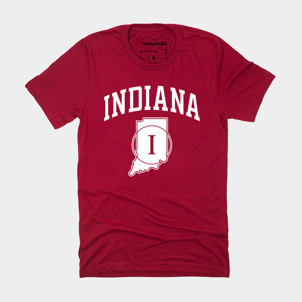 IU Assembly Hall Midcourt Logo Tee Hoodie, Sweatshirt | PureTeeCo.com (Image 1)