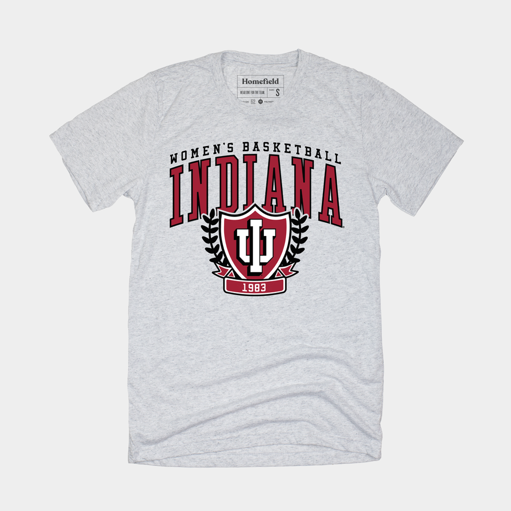 IU 1983 Women's Basketball Tee Style003 Hoodie, Sweatshirt | PureTeeCo.com (Image 1)