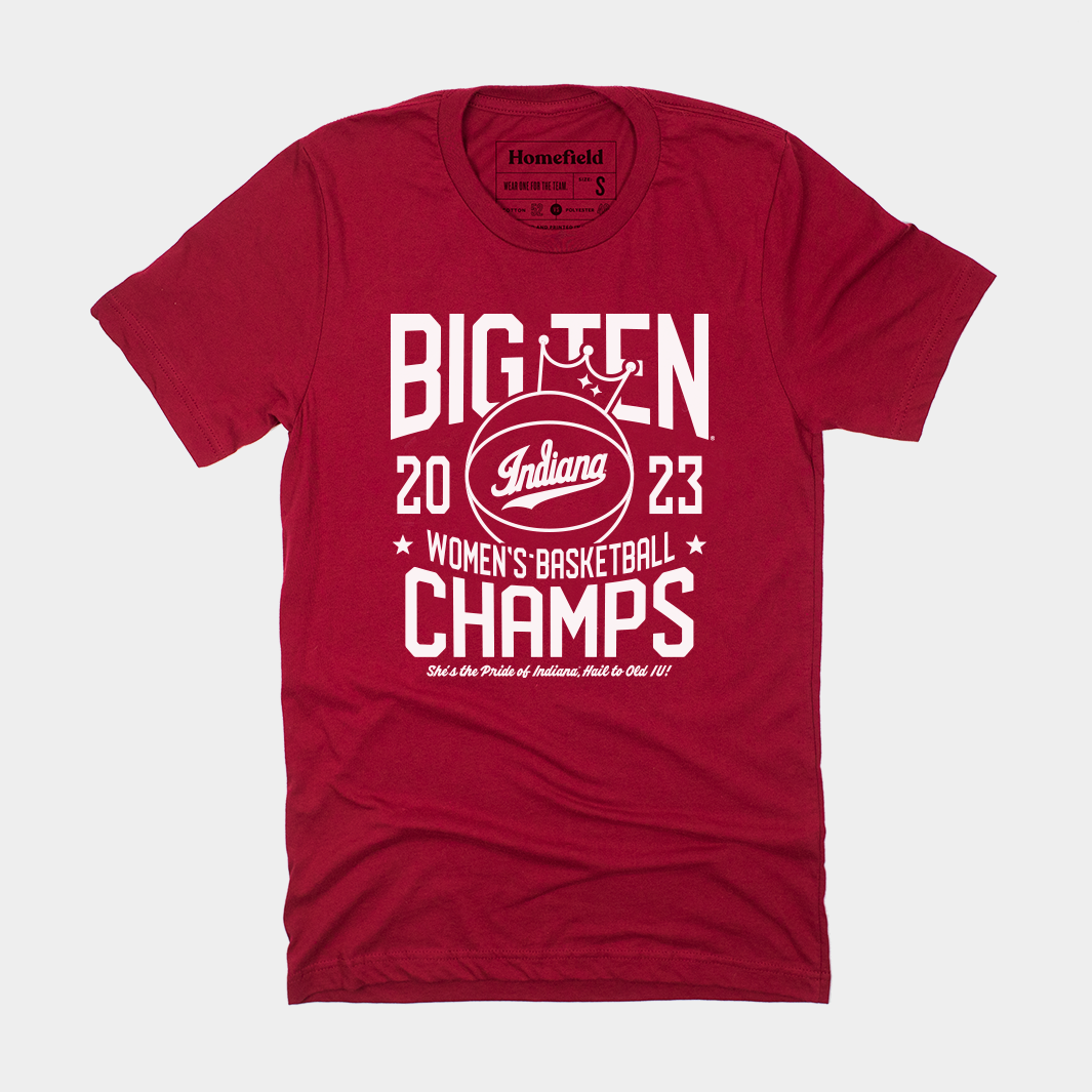 IU Women's Basketball 2023 B1G Champs Tee Style001 Hoodie, Sweatshirt | PureTeeCo.com