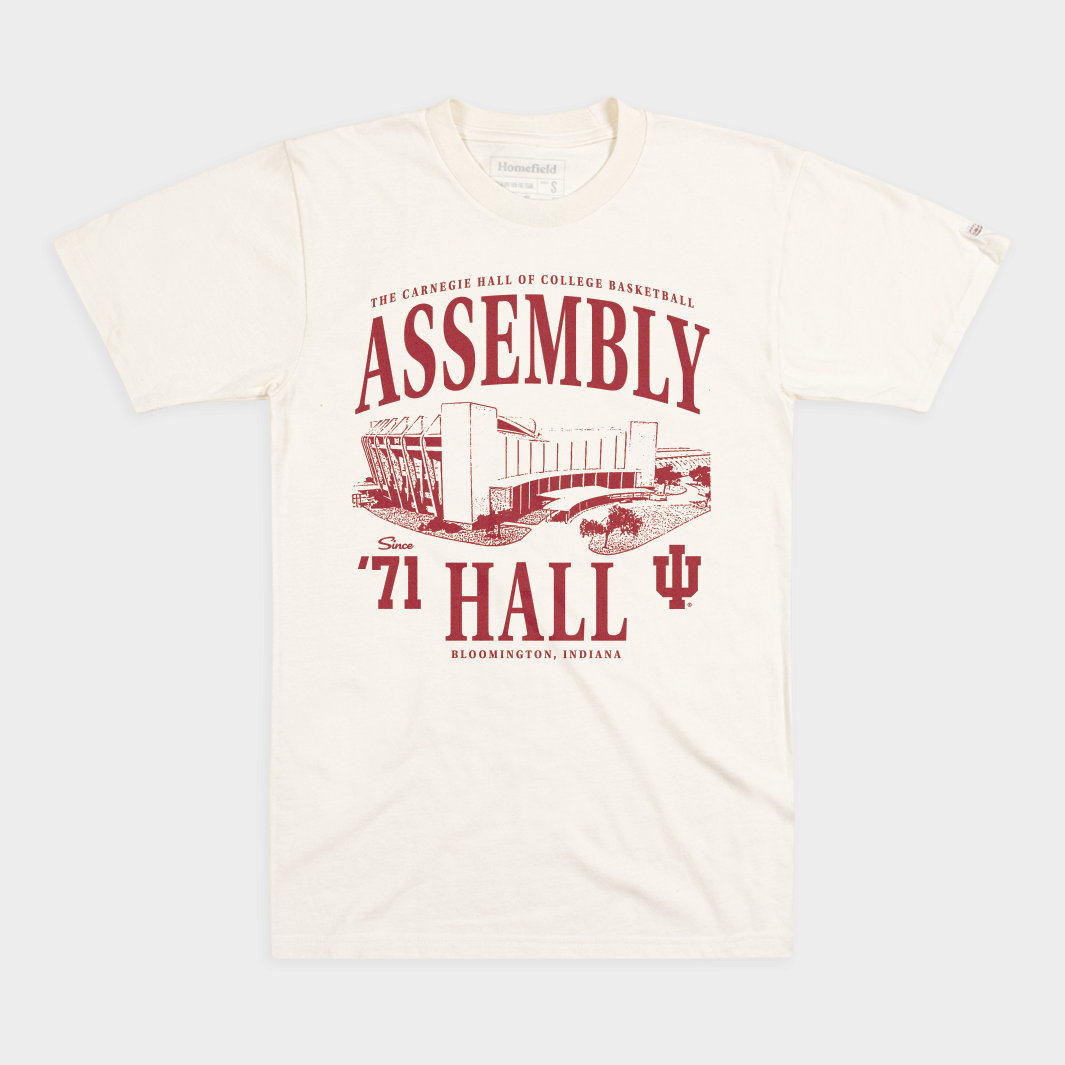 IU Assembly Hall 1971 Retro Tee Style001 Hoodie, Sweatshirt | PureTeeCo.com (Image 1)