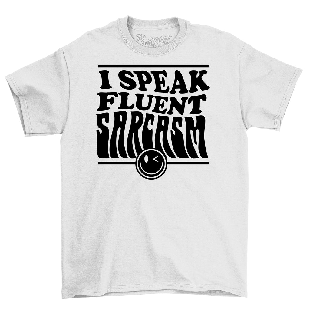 I Speak Fluent Sarcasm Tee Hoodie, Sweatshirt | PureTeeCo.com (Image 1)