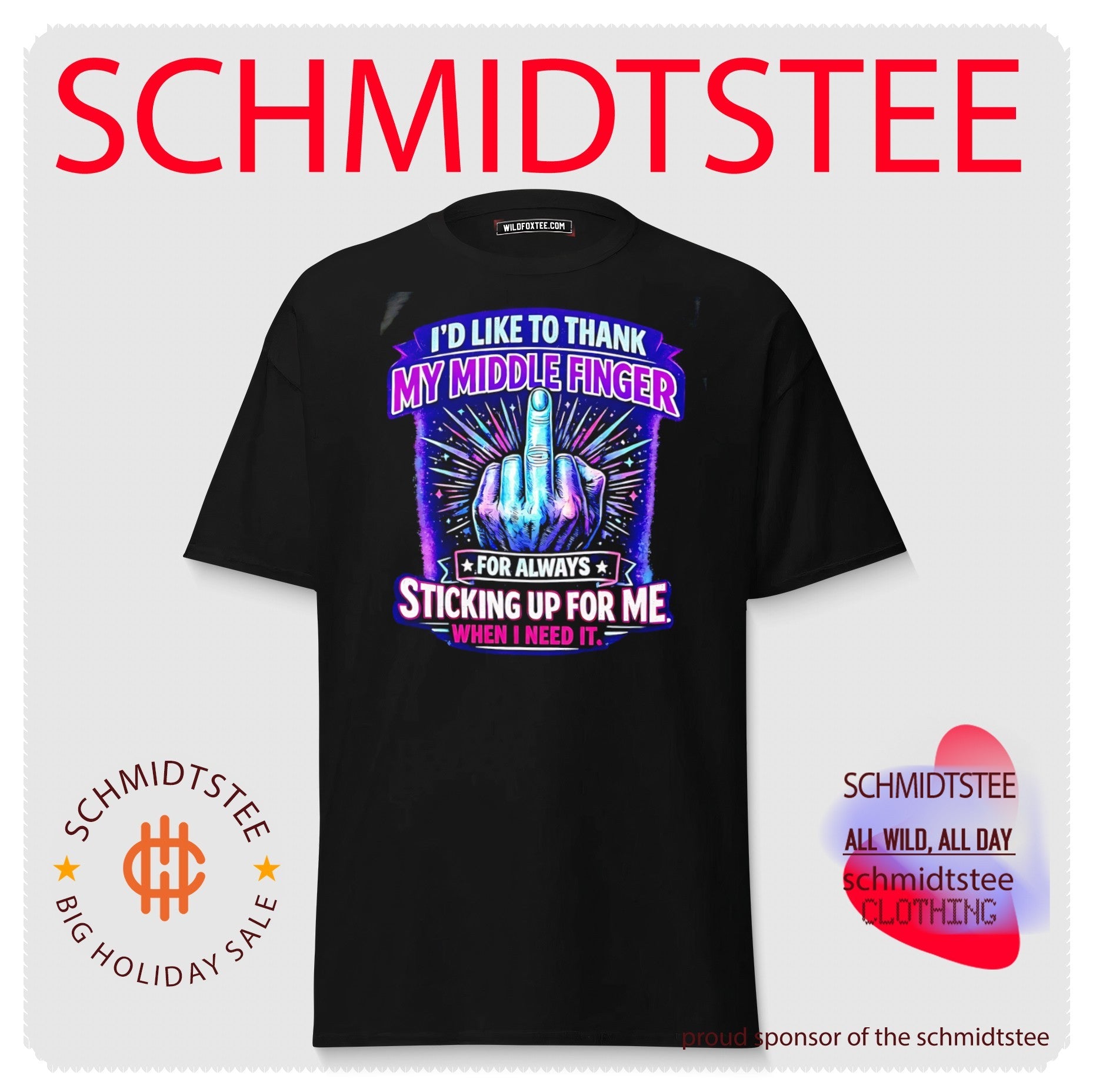I’d like to thank my middle finger for always sticking up for me when i need it shirt