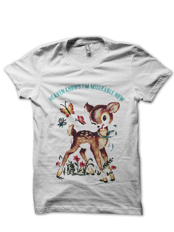 Iâ€™m Miserable Now Heaven Knows  (The Smiths) White T-Shirt Hoodie, Sweatshirt | PureTeeCo.com