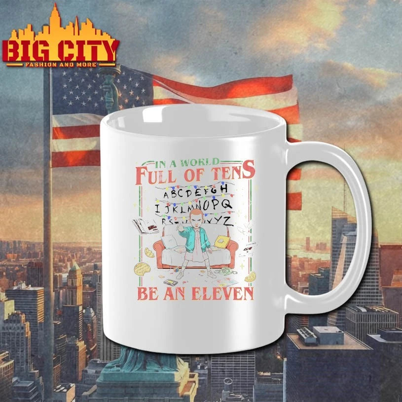 In A World Full Of Tens Be An Eleven Alphabet Hawkins The Upside Down christmas light shirt
