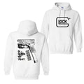 In Glock We Trust 2 Side Black And White Color Hoodie, In Glock We Trust Hoodie, Glock Hoodie, For Men T-Shirts, Sweatshirt