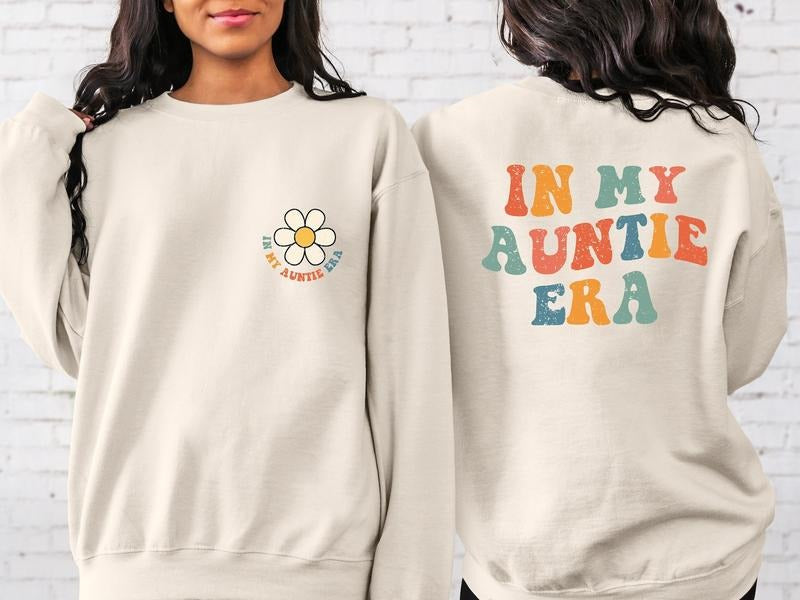 In My Auntie Era Sweatshirt, Auntie Shirt, Cool Aunts Club Sweatshirt, Aunt Era Shirt, Cool Aunt Sweatshirt, Mother's Day...