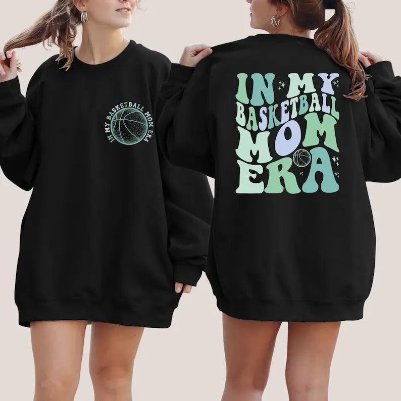 In My Basketball Mom Era Sweatshirt, Basketball Mom Sweater, Sport Mom Crewneck, Basketball LoverGame Day...