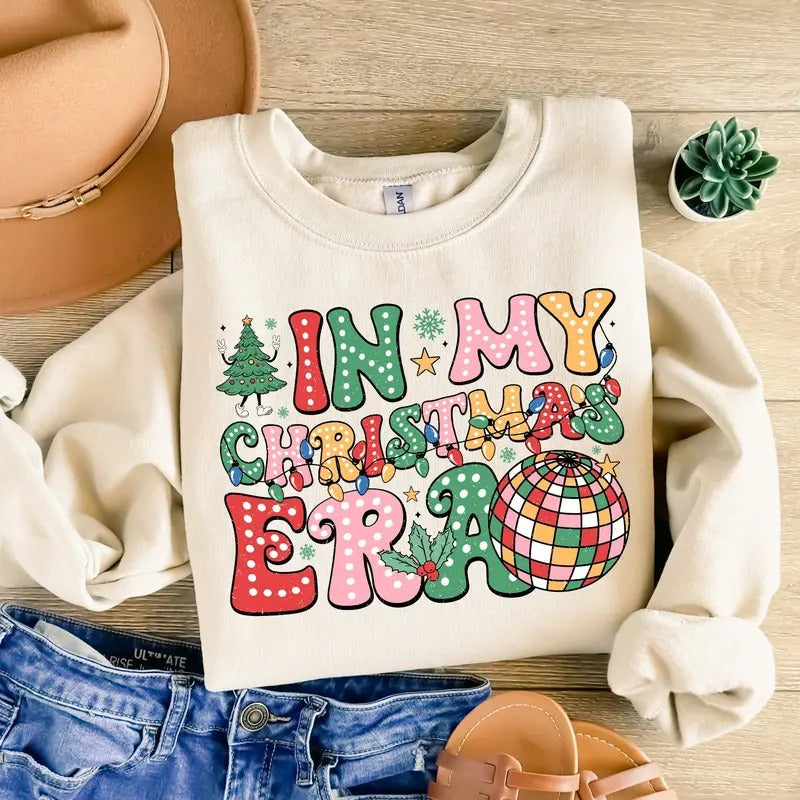 In My Christmas Era Shirt, Retro Christmas Shirt, Christmas Doodle Dots,Christmas Shirt ,Merry Christmas, Vintage...