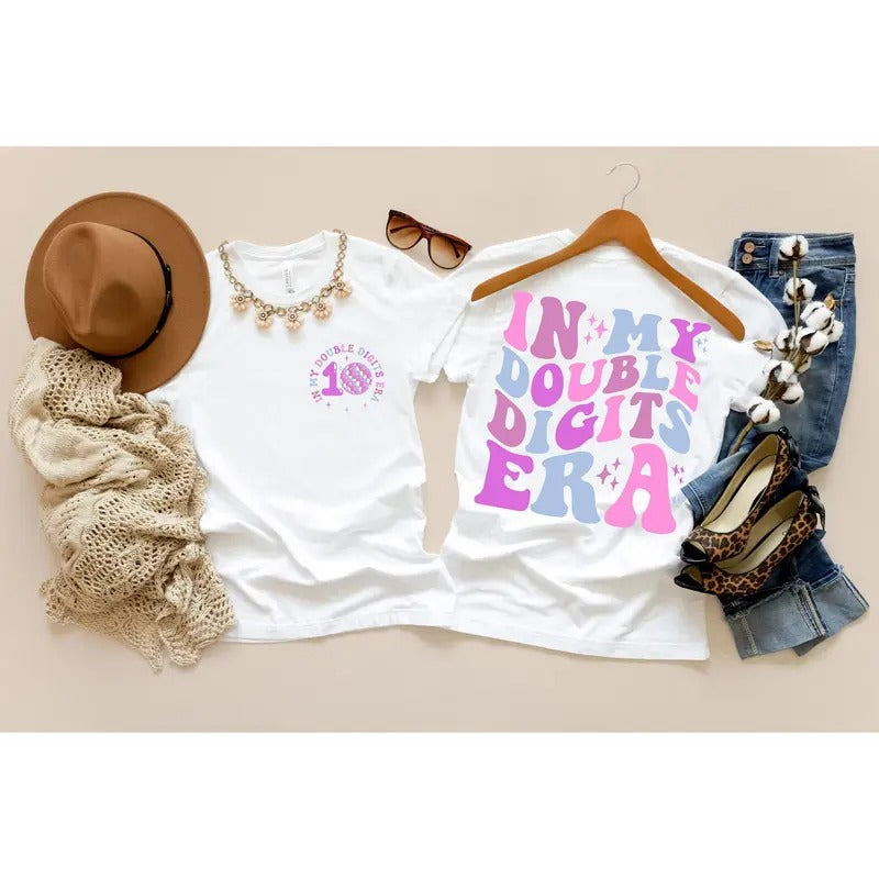 In My Double Digits Era Shirt Birthday Girl Tee 10 Years Old Birthday Ten Birthday Sweater 10th Birthday Gift Gift For...