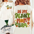 In My Plant Mom Era Comfort Color Shirt, Plant Mom Embroidered Shirt, Cat Mom Shirt and Plants, Plant Mom Sweat Shirt, T...