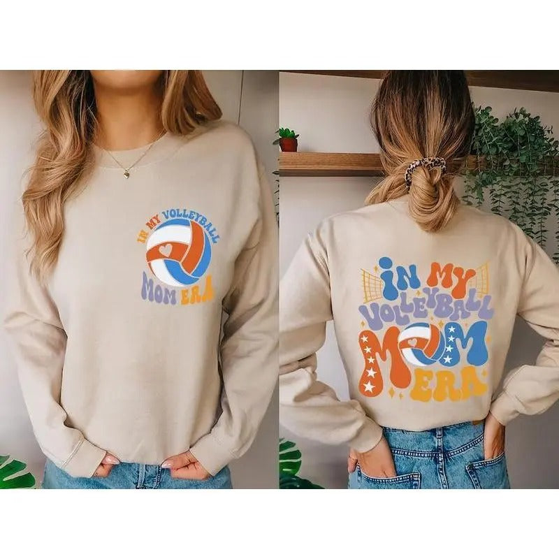In My Volleyball Mom Era Sweatshirt,  Volleyball Shirt,  Volleyball Mom Shirt, Mom Shirt Hoodie | PureTeeCo.com