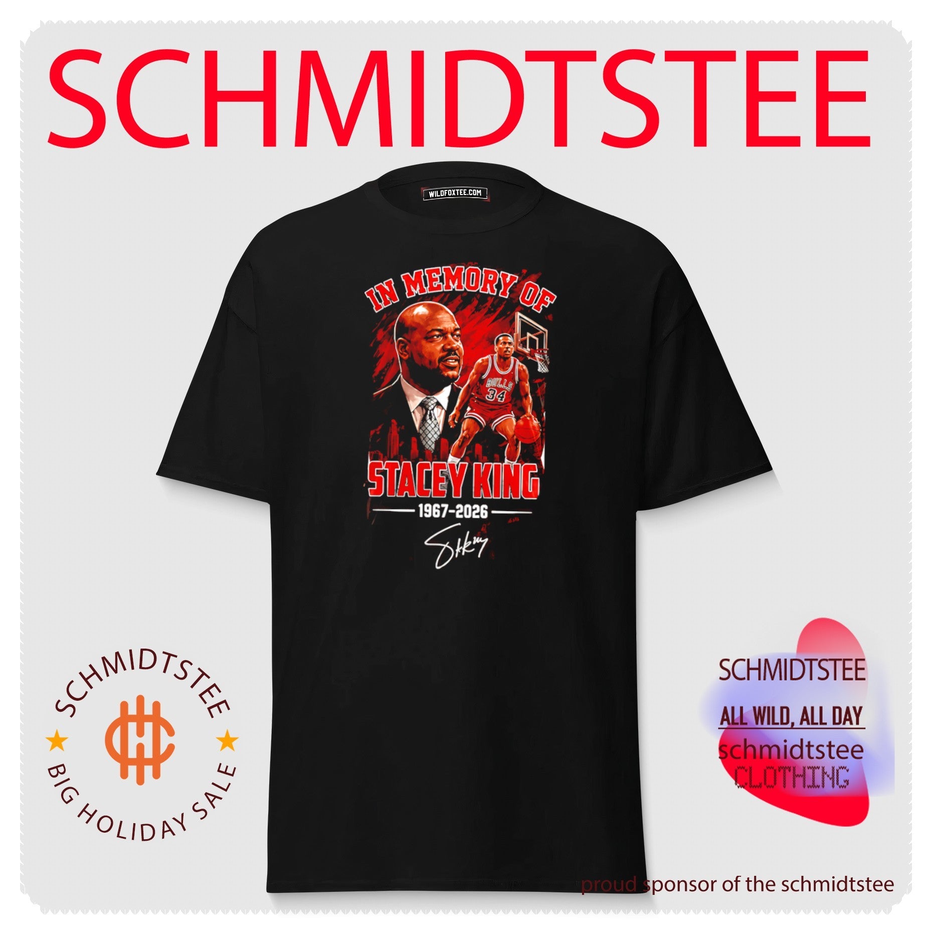 In memory of Stacey King 1967 2026 Chicago Bulls signature shirt