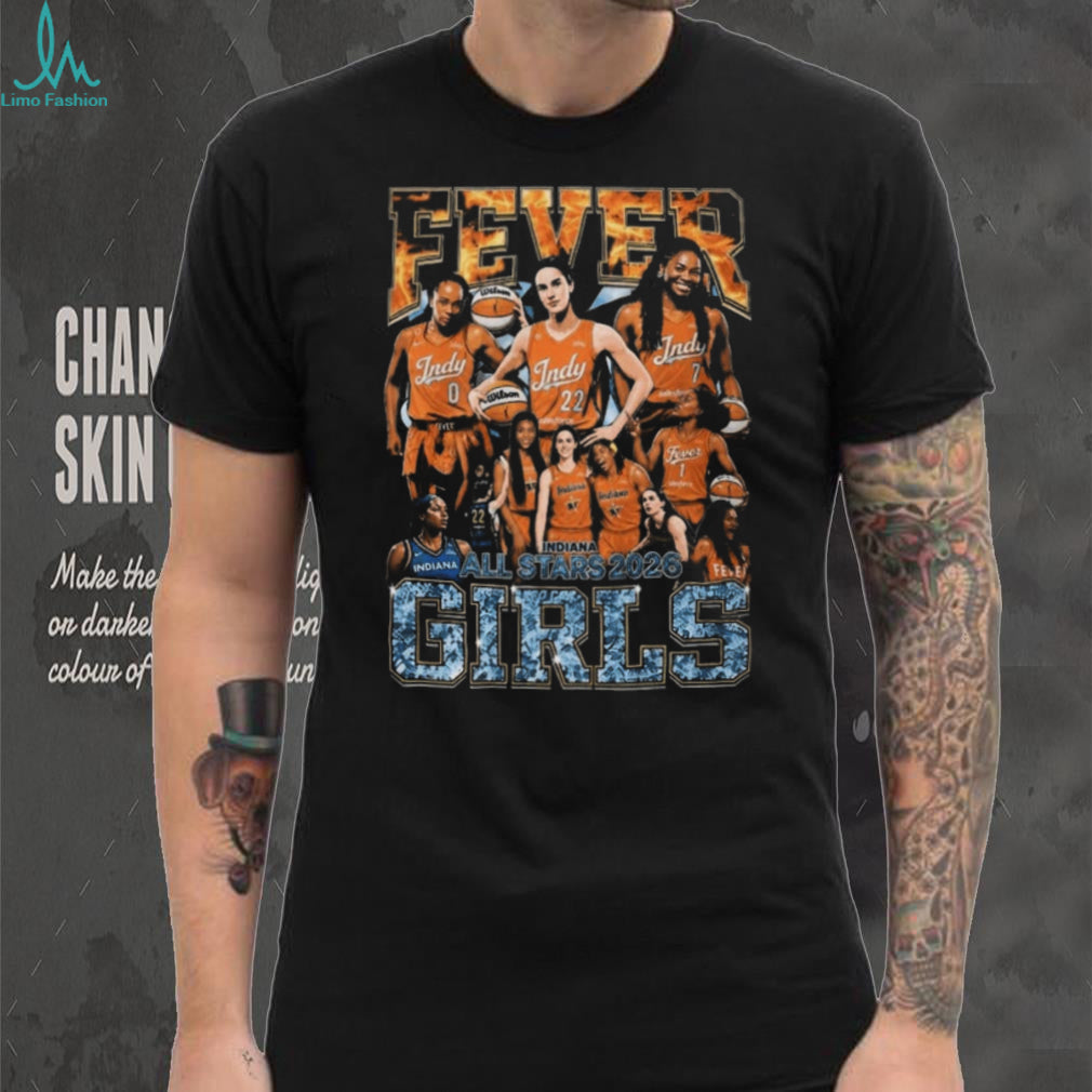 Indiana Fever Basketball All Stars 2026 Girls Vintage Bootleg Shirt