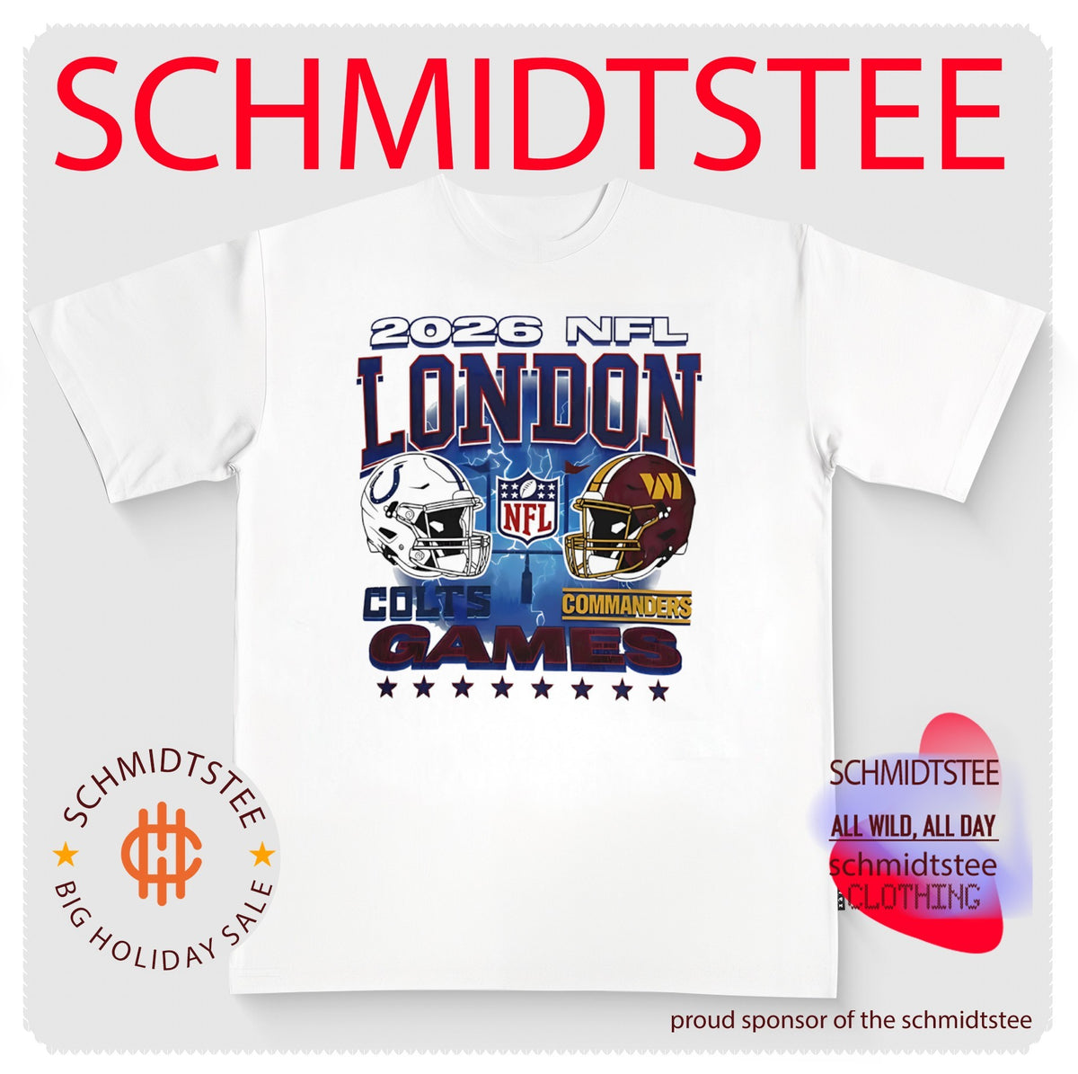 Indianapolis Colts Vs Washington Commanders 2026 Game London Helmet Shirt